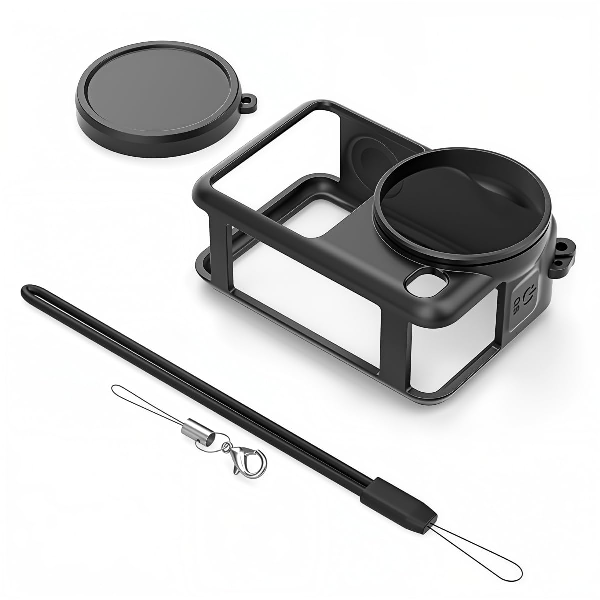 ZORBES® Compatible with D-JI Osmo Action 6 Silicone Cover Protective Skin for Action Camera Featuring Detachable Lens Cap and Wrist Strap - Reliable Anti-Scratch and Shockproof Construction-image-34
