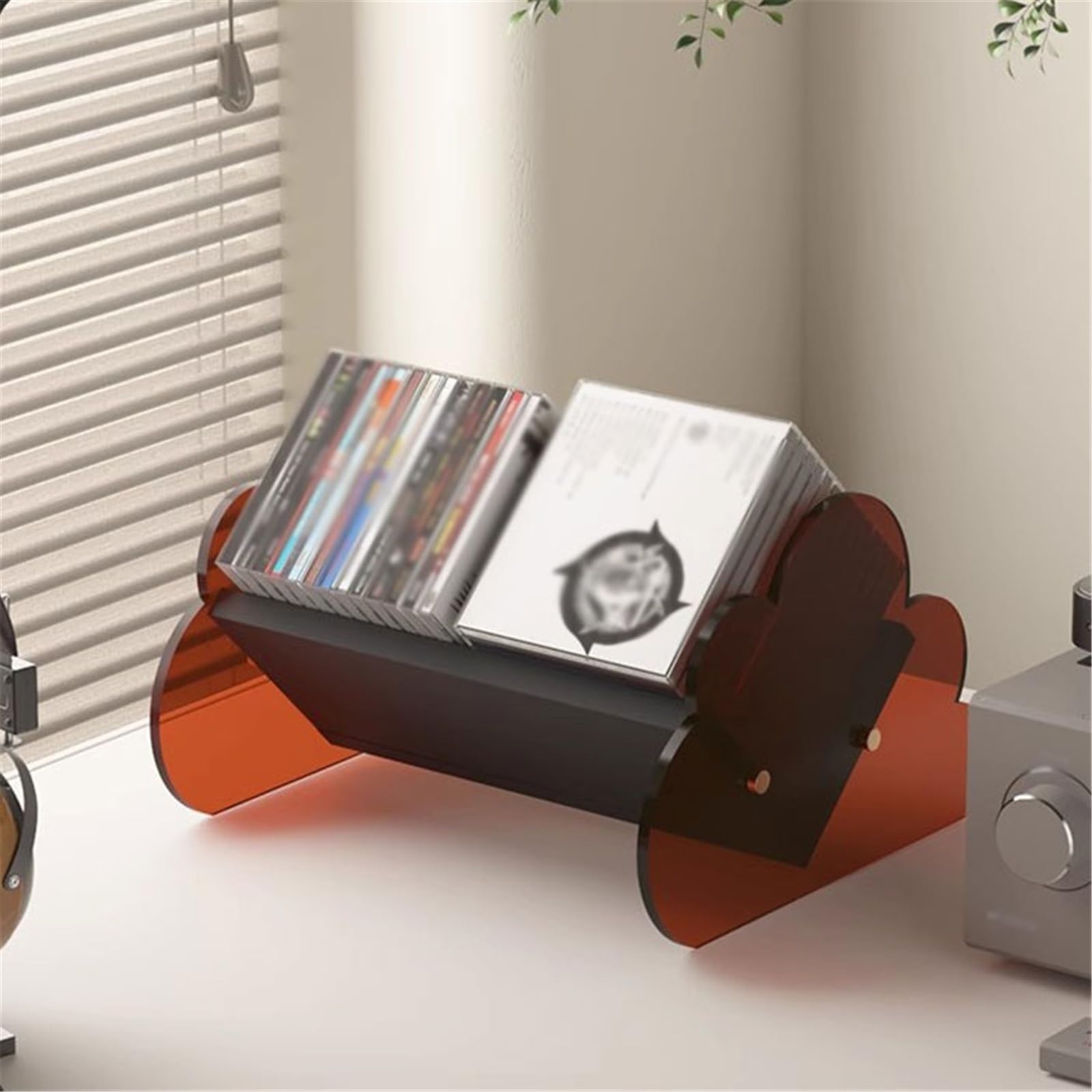 Support de disques Présentoir de bureau en acrylique for CD, et disques vinyles