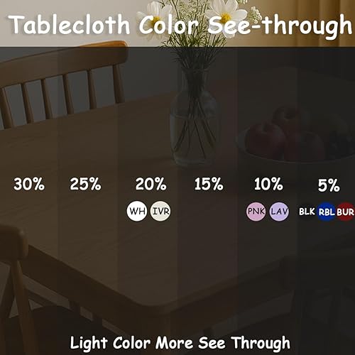 Miniatura 8 de Urby - Manteles extra grandes para mesas. Mesas rectangulares de más de 8 pies que acomodan de 8 a 10 personas, ideales para eventos como banquetes,