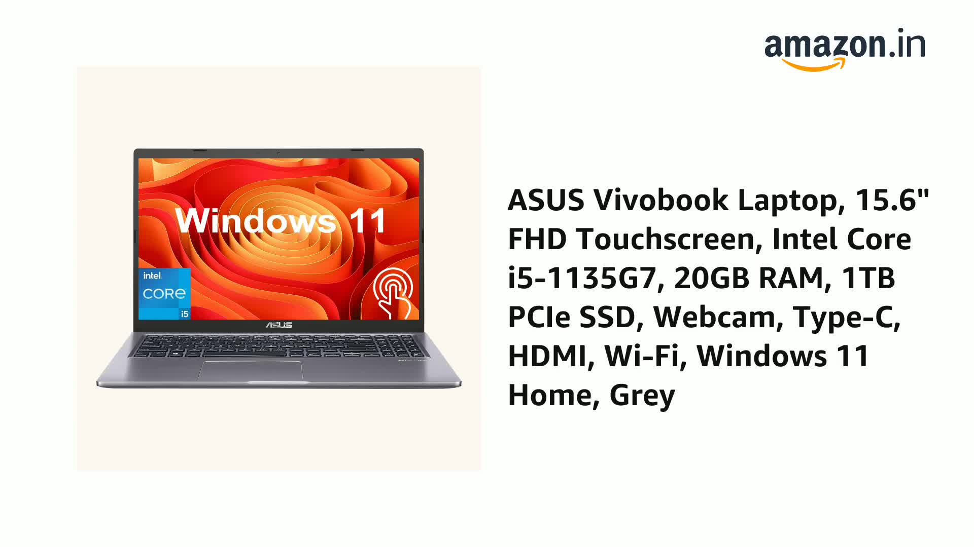 ASUS Vivobook Laptop, 15.6
