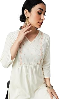 Max Women's Rayon Regular Fit Casual Kurta Price In India