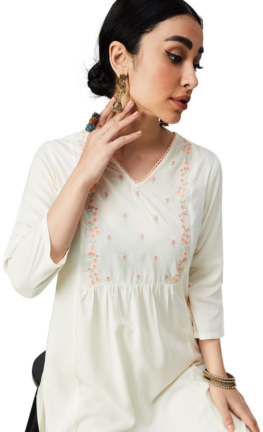 Max Women’s Rayon Regular Fit Casual Kurta Max Women’s Rayon Regular Fit Casual Kurta