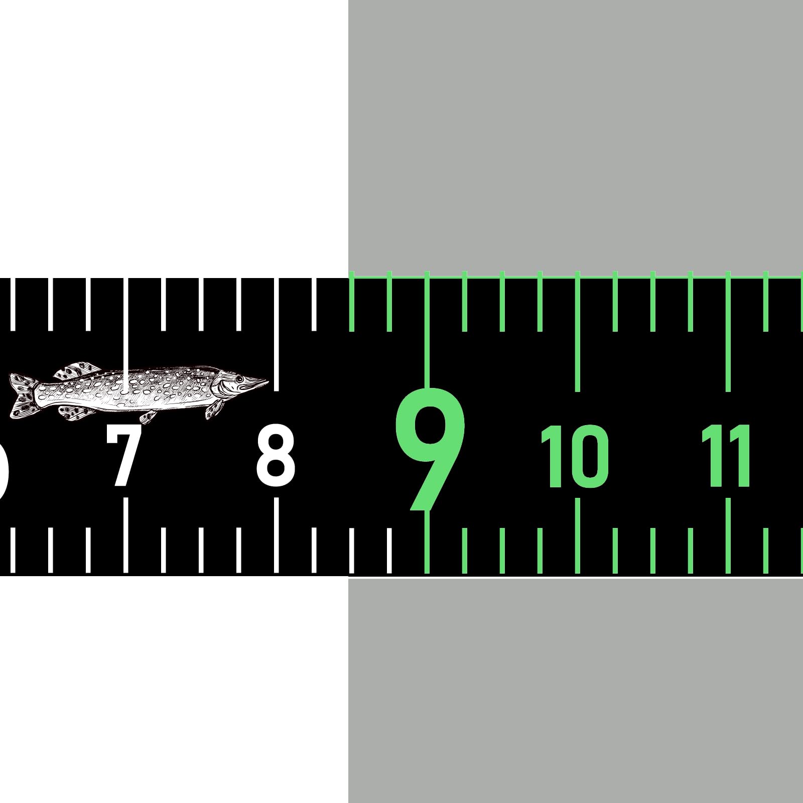 51 Inch Fishing Ruler for Boat Waterproof Fishing Measuring Tape Black Self Adhesive Reflective Boat Ruler Sticker Glow Tape in The Dark