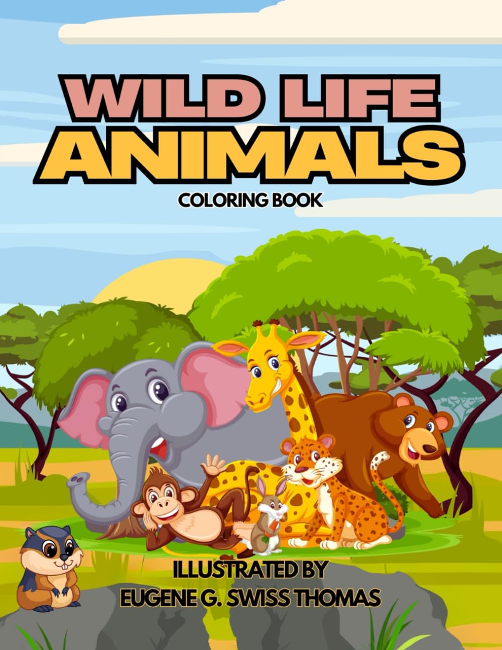 Wild Life Animals Coloring Book