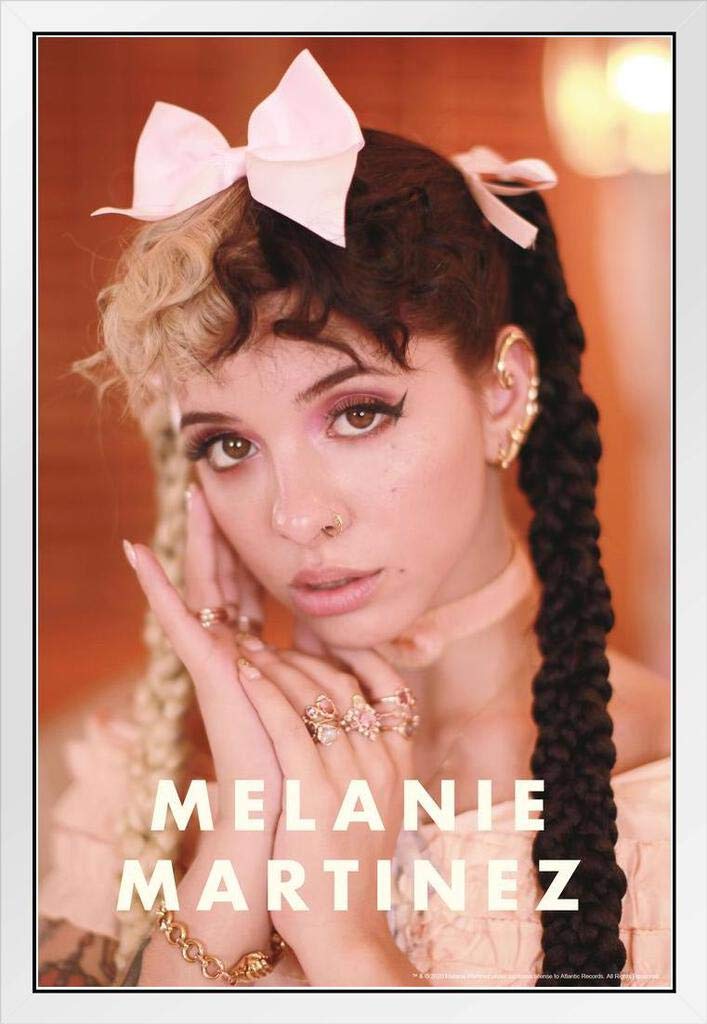 Melanie Martinez Pink Bow Crybaby Detention K 12 Album Music Merch White Wood Framed Poster 14x20