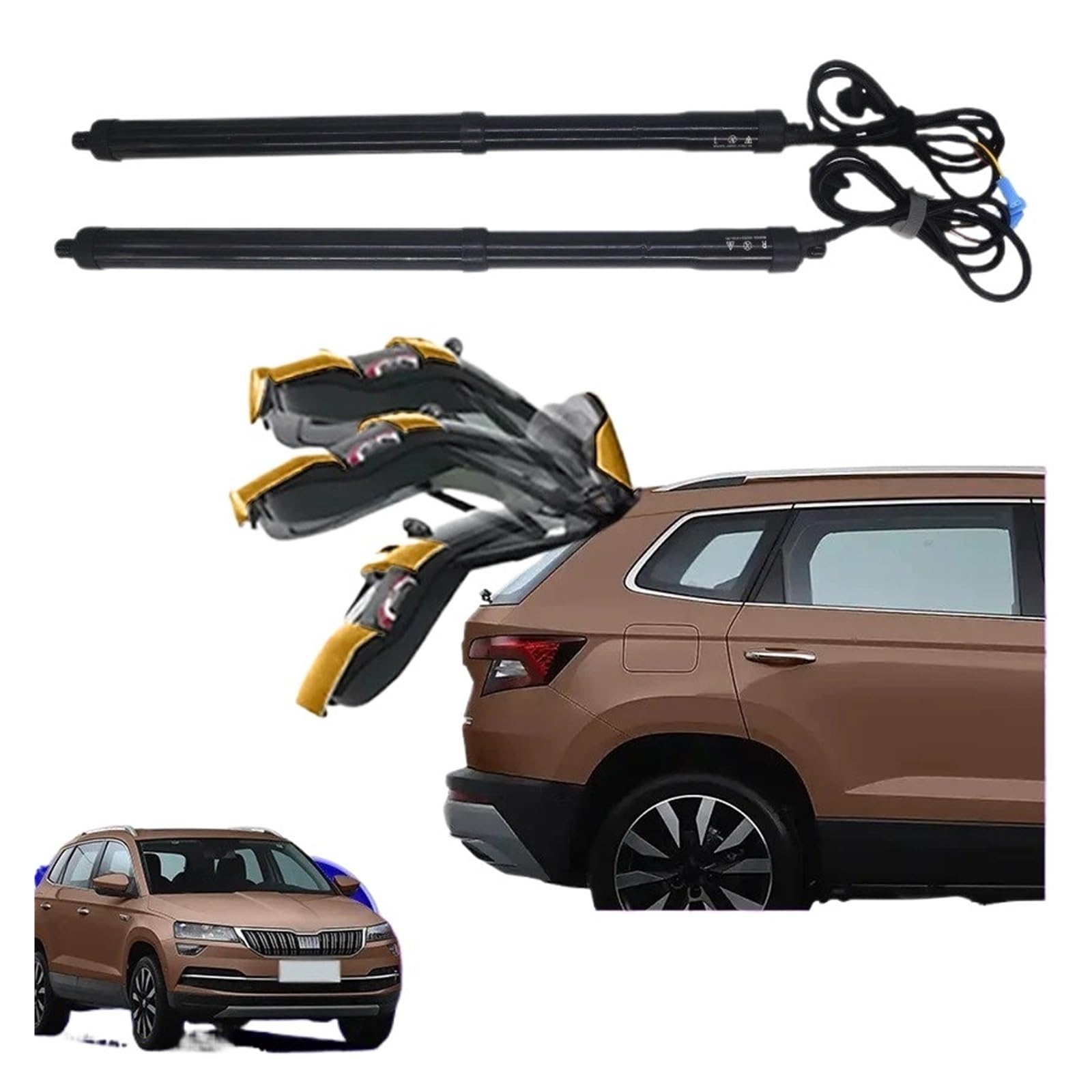 Für Skoda Für KAROQ 2018-2024 Auto Elektrische Heckklappe Auto Lift Auto Elektrische Trunk Drive Kick Fuß Sensor Hinten Tür Power Kit Antriebseinheit Heckklappe Gasdruckfeder(with Kick Sensor) Auto & Motorrad