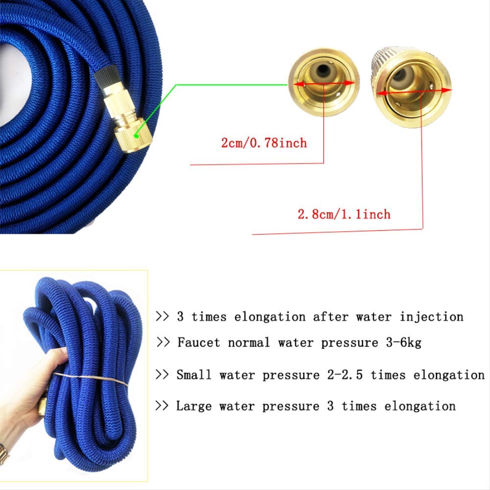 Manguera De Jardín De Látex Doble Manguera Flexible Extensible Riego por Goteo Lavado De Automóviles A Alta Presión Mangueras De Riego Mágicas Tubo Juego De Jardinería 45m Negro
