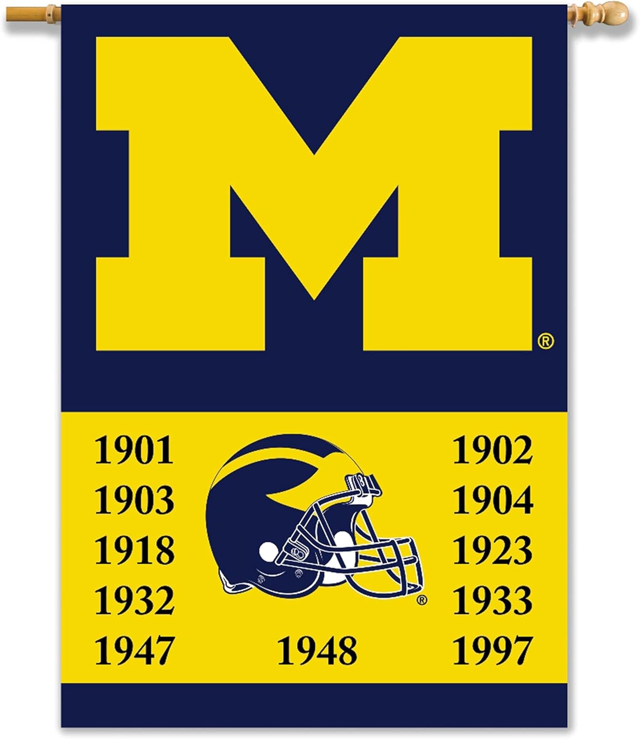 NCAA 2-Sided 28-by-40 inch House Banner with Pole Sleeve