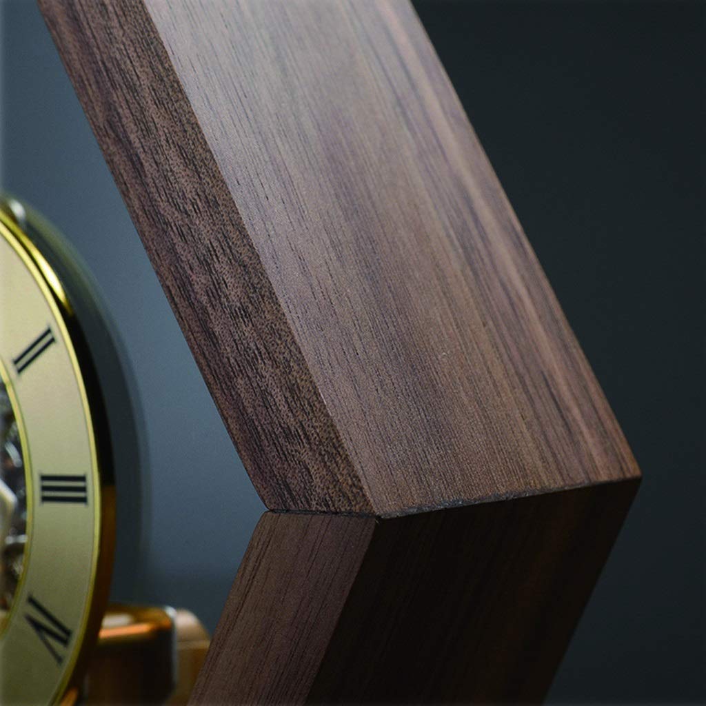 Saturey Tischuhren Simple Style Kaminuhr/moderner Haushalt Tischuhr / 11 Zoll braun Standuhr/Wohnzimmer Flur Platz Clock Deko Uhren