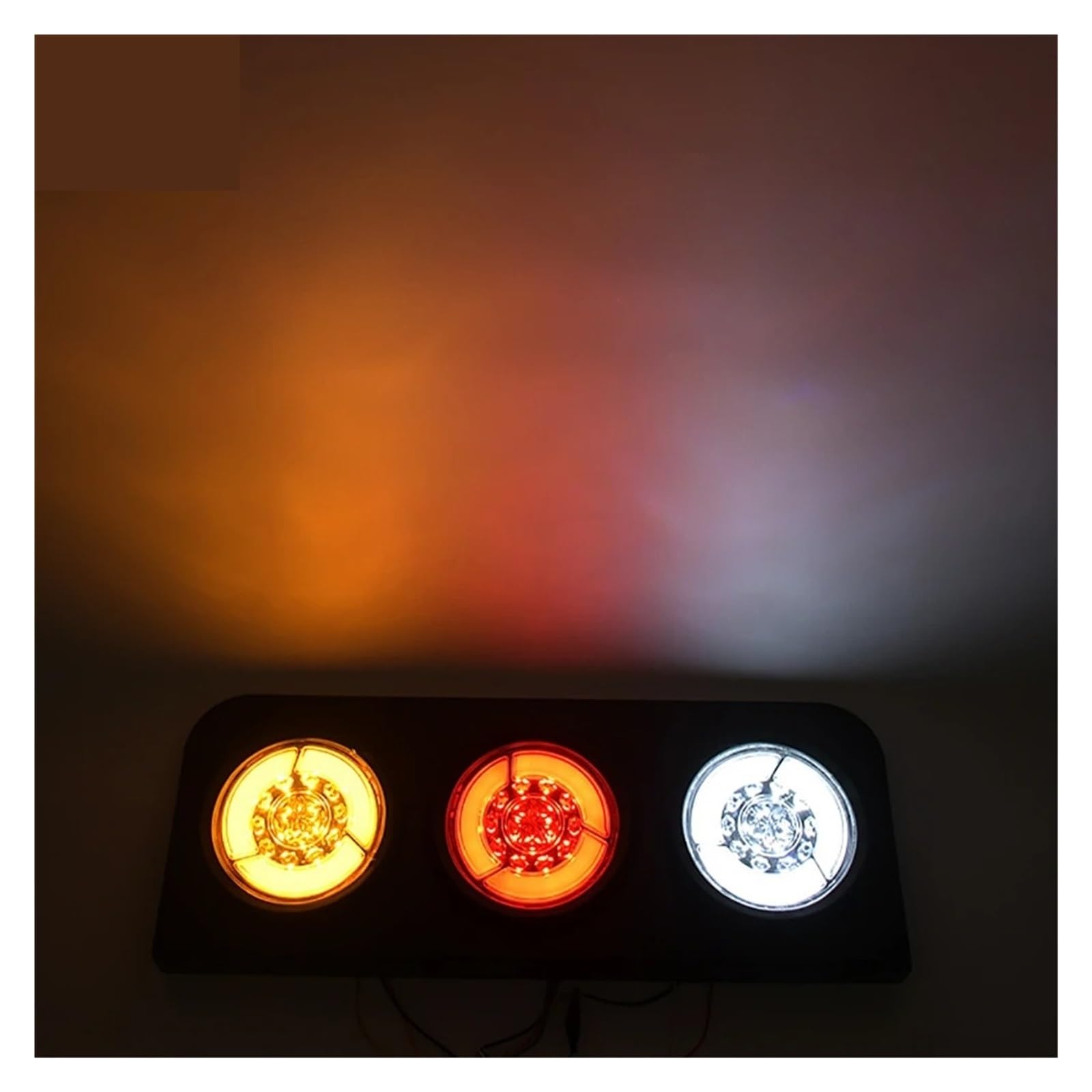 Conjunto Luz Trasera Luz Trasera LED Para Remolque 24V Luces Traseras Camión Señal Giro Intermitente Freno Lámpara Carga Marcha Atrás Faro Trasero LED(Left 3 lights)