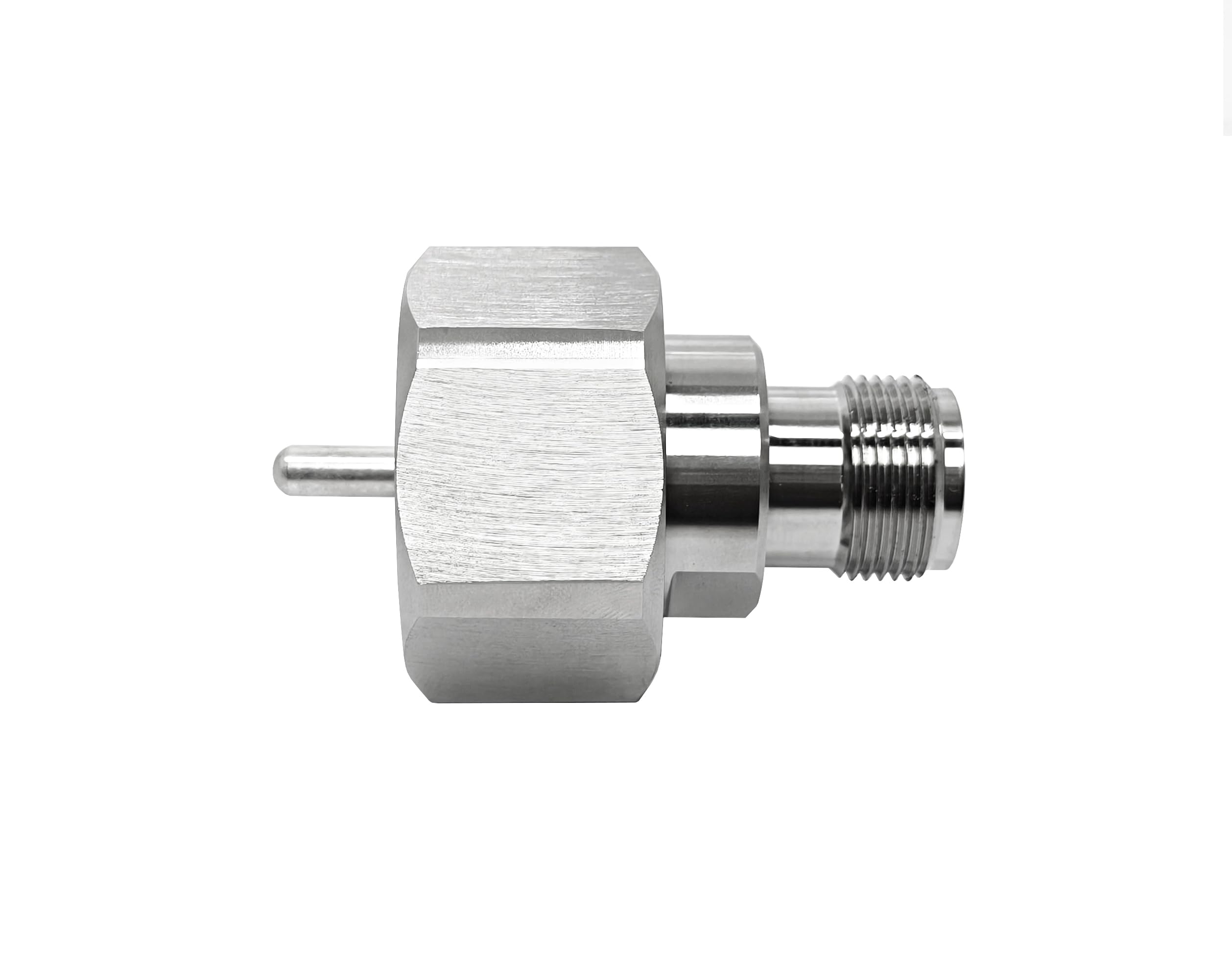 Adaptateur coaxial Haute Tension LC mâle vers connecteur Femelle HN – 50 Ohm, DC-6 GHz, Laiton plaqué tri-Alliage