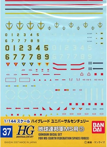 Bandai Hobby - Mobile Suit Gundam - GD-37 HGUC 1/144 Multiuso - Earth Federation 2, Bandai Spirits Gundam Decal