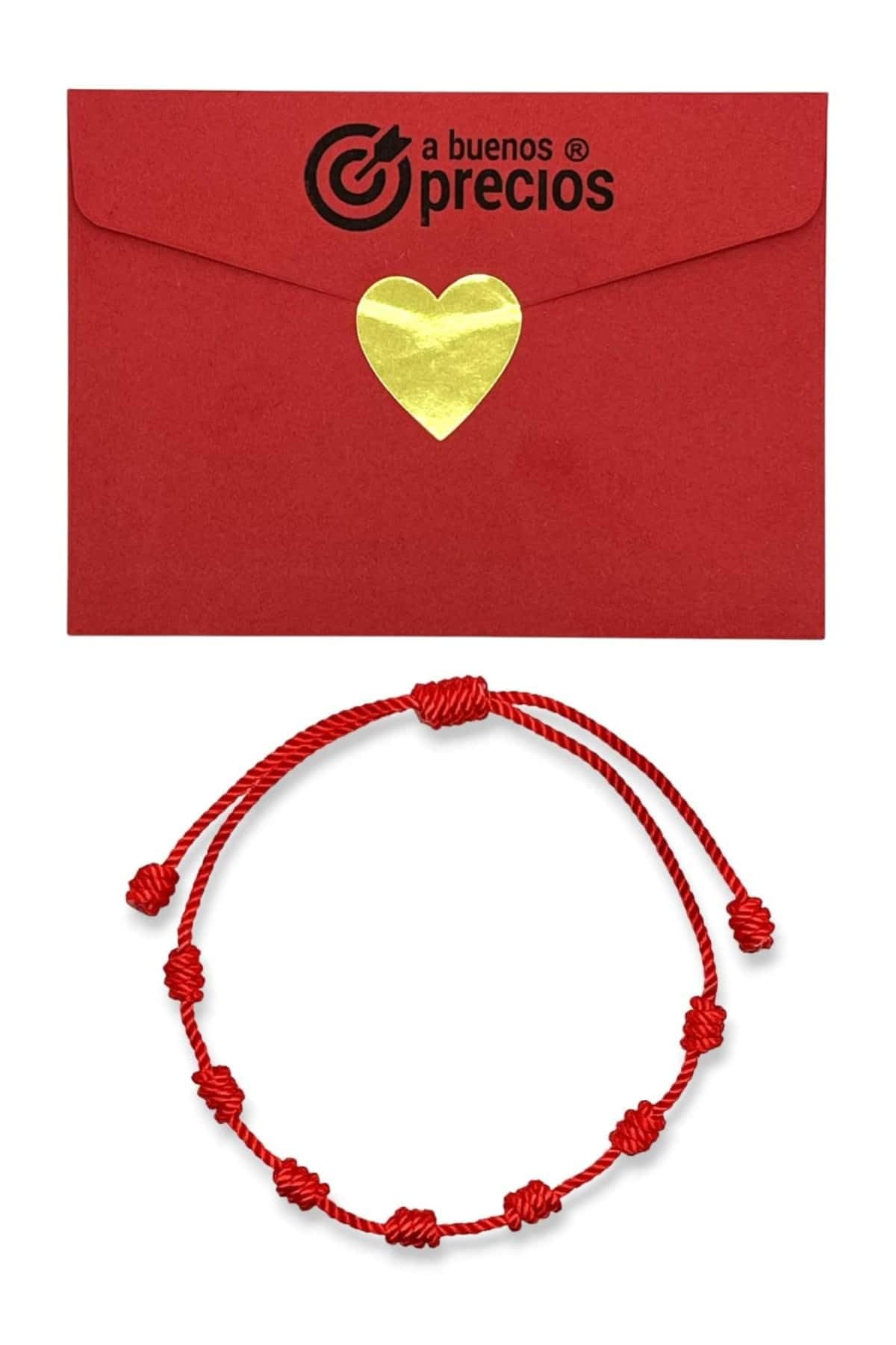 Bracciale 7 nodi, braccialetto di protezione, braccialetto rosso, braccialetto Kabbalah, gioielli fortunati, braccialetto regolabile, braccialetto con cordino rosso - Italia
