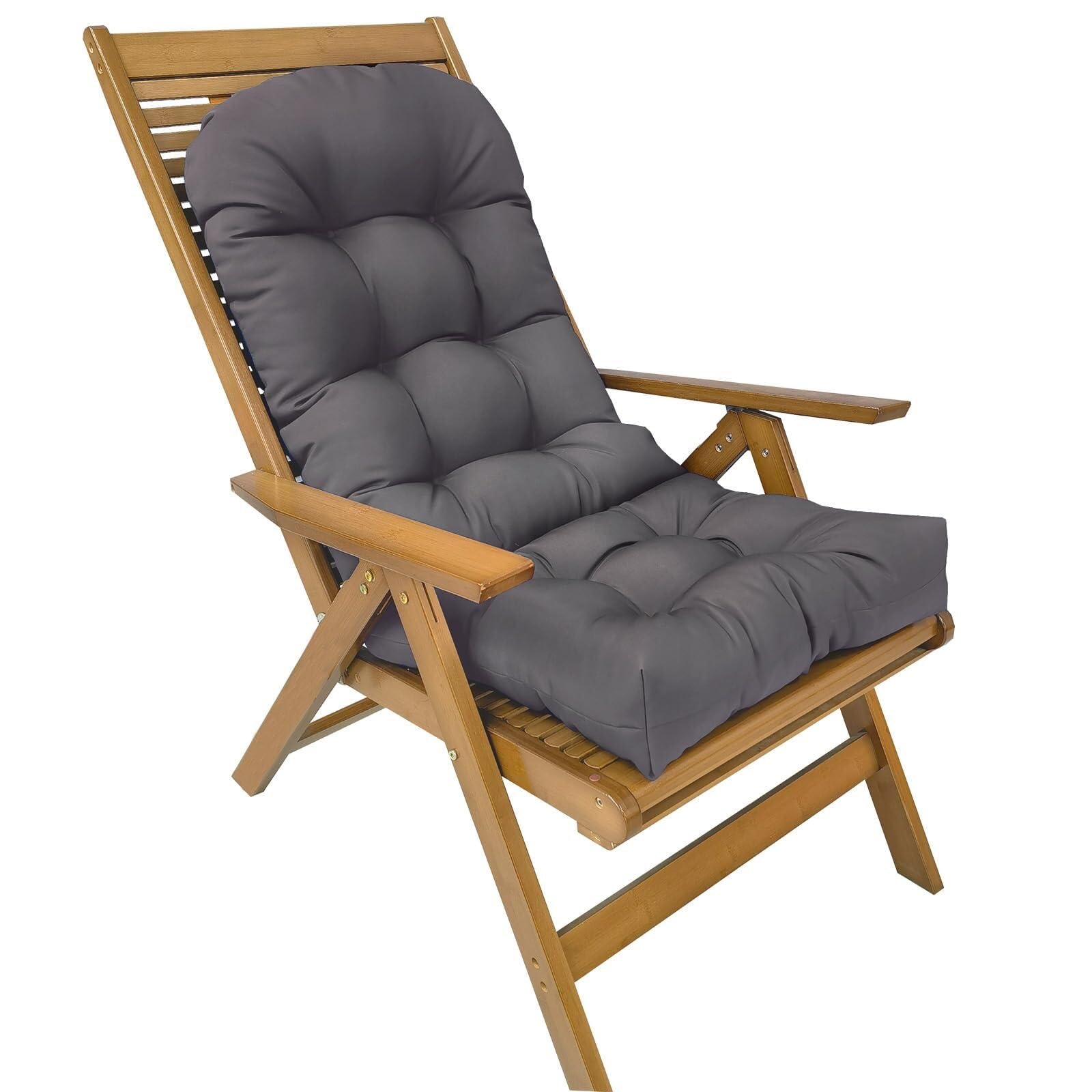 Cojín para mecedora capitoné ideal para relajarse en el porche o terraza