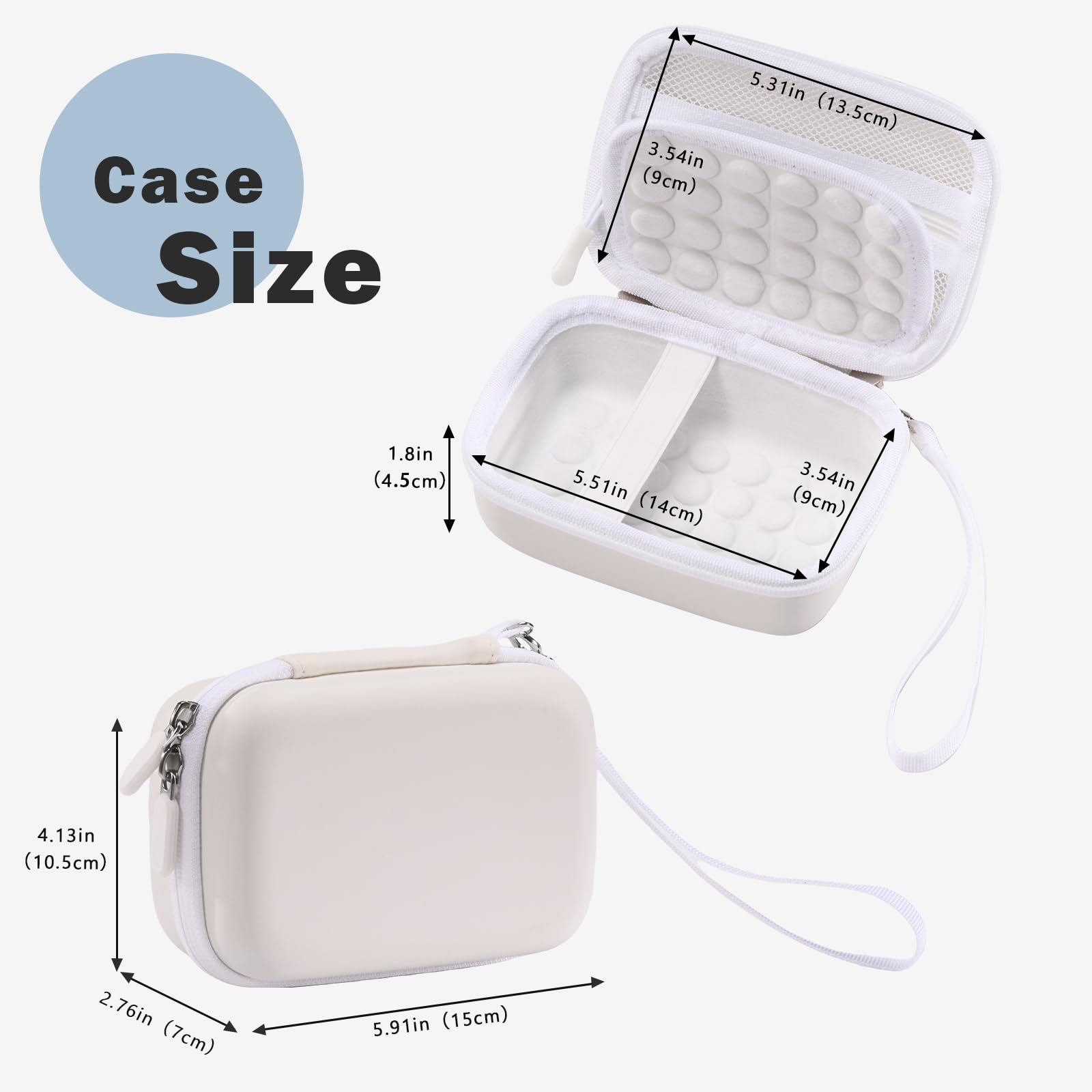 ProCase Hard Shell Digital Camera Case for Canon G7X Mark III Mark II, Sony Cybershot, PowerShot SX740, Ricoh GR III, Kodak Pixpro, Compact 4K Vlogging Small Cameras Travel Carrying Storage Bag -Blue