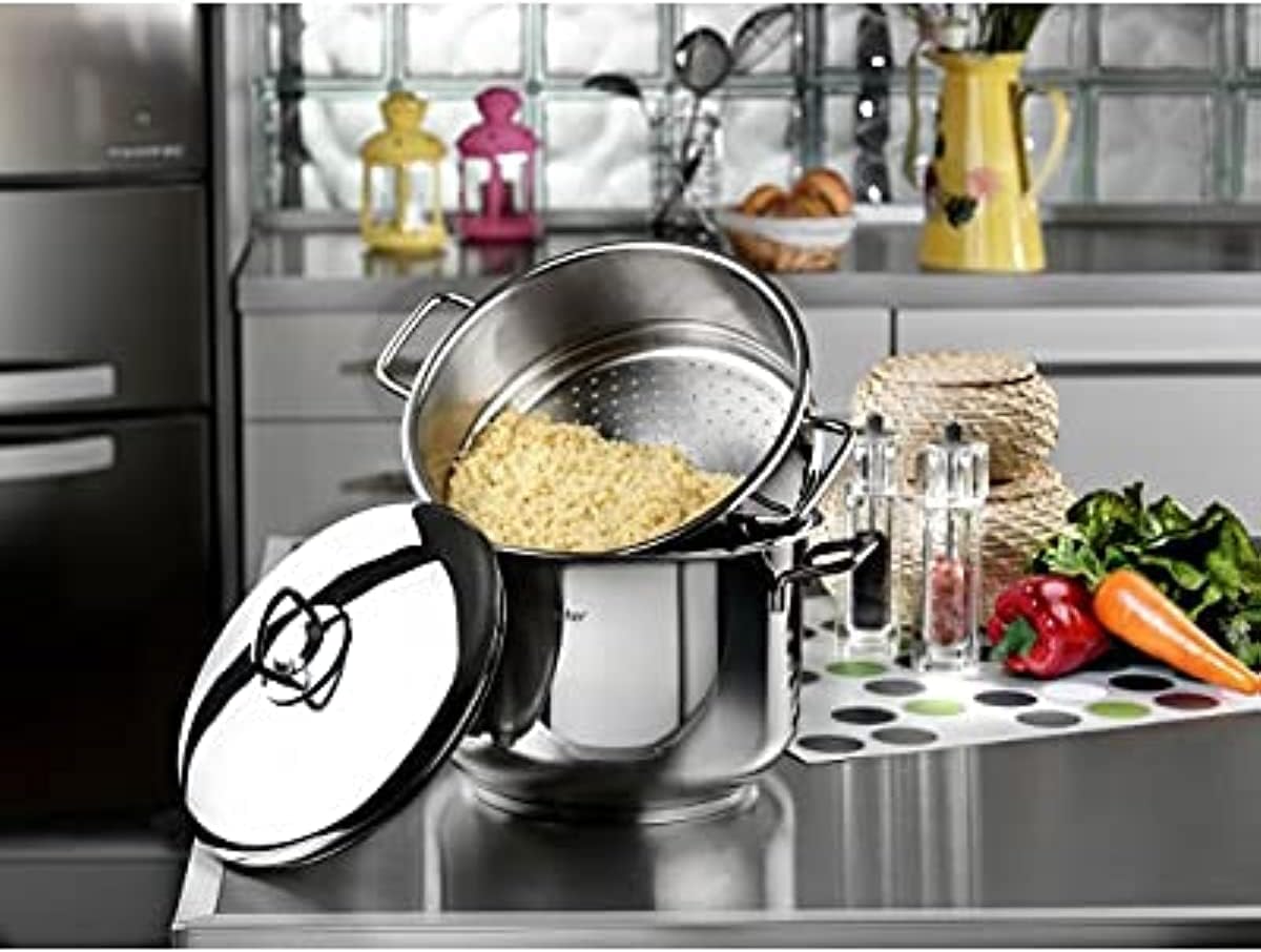 Hascevher stainless steel steamer cookware 3 pc set (30 CM/ 14 L)