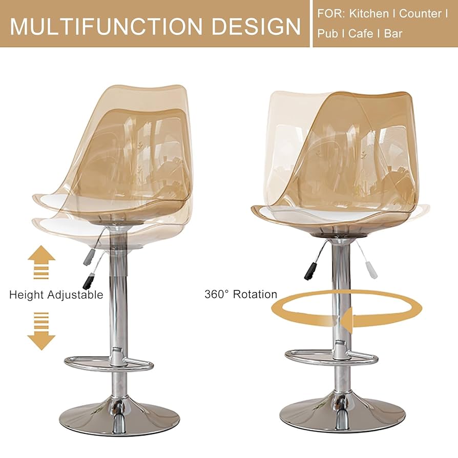 回転 昇降式カウンタースツール アクリルチェア カウンターチェア バーチェア Amazon｜Cxlly 昇降バースツール カウンターチェア 回転ハイ