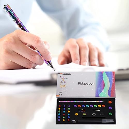 Miniatura 4 de Upgraded Decompression Magnetic Metal Toy Pen, Multifunctional Deform-able Capacities Touch Screen Ballpoint Pen, Comes with Timeless Pencil