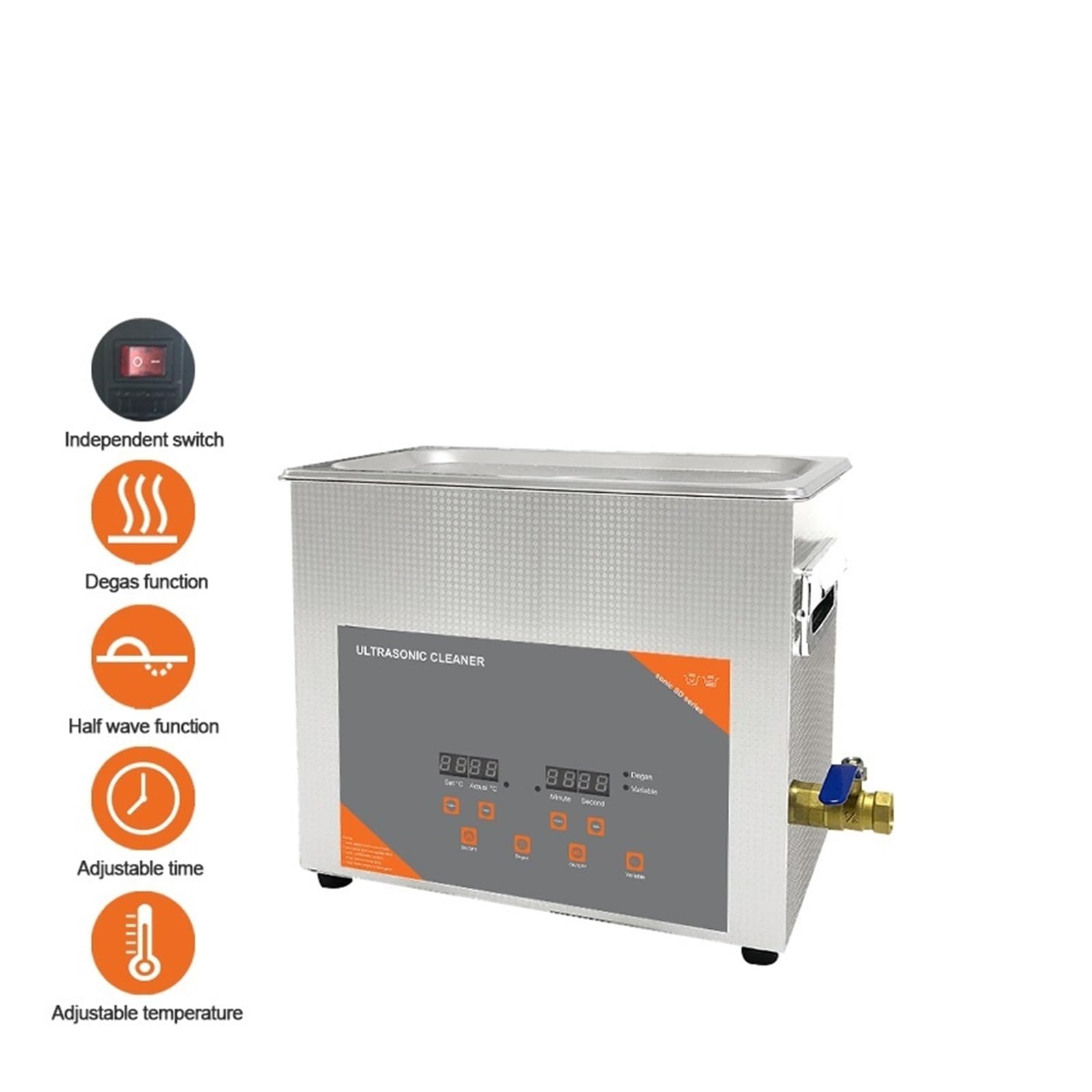 Limpiador ultrasónico, Máquina De Limpieza Ultrasónica, 3L 180W Limpiador Digital Baño Calentado Disco Vinilo Carburador Inyector Latón Autopartes Motor para limpiar joyas(3L-180W)