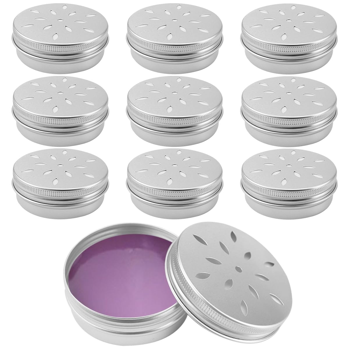 FERCAISH Pack of 10 Training Dog Fragrance Nose Odour Container Round Tin Metal Tin Container Holder Sniffing Dogs Accessories Tool Work for Absorbing Fragrance Powder