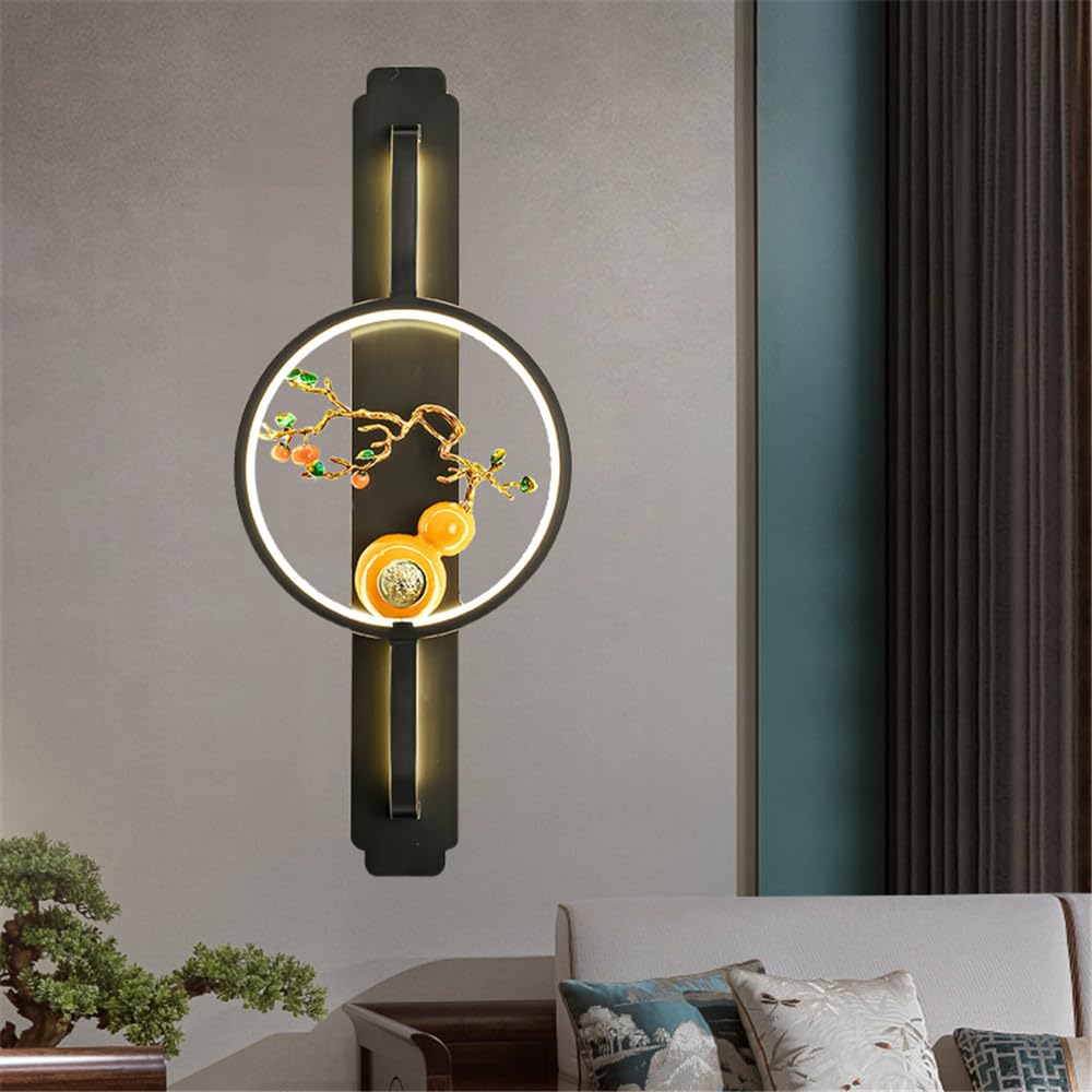 HXYSXHJUO LED Wall Lamp - Contemporary Brass Design for Living Room, Bedroom, Study Hotel, Villa, Cafe, Corridor Lighting