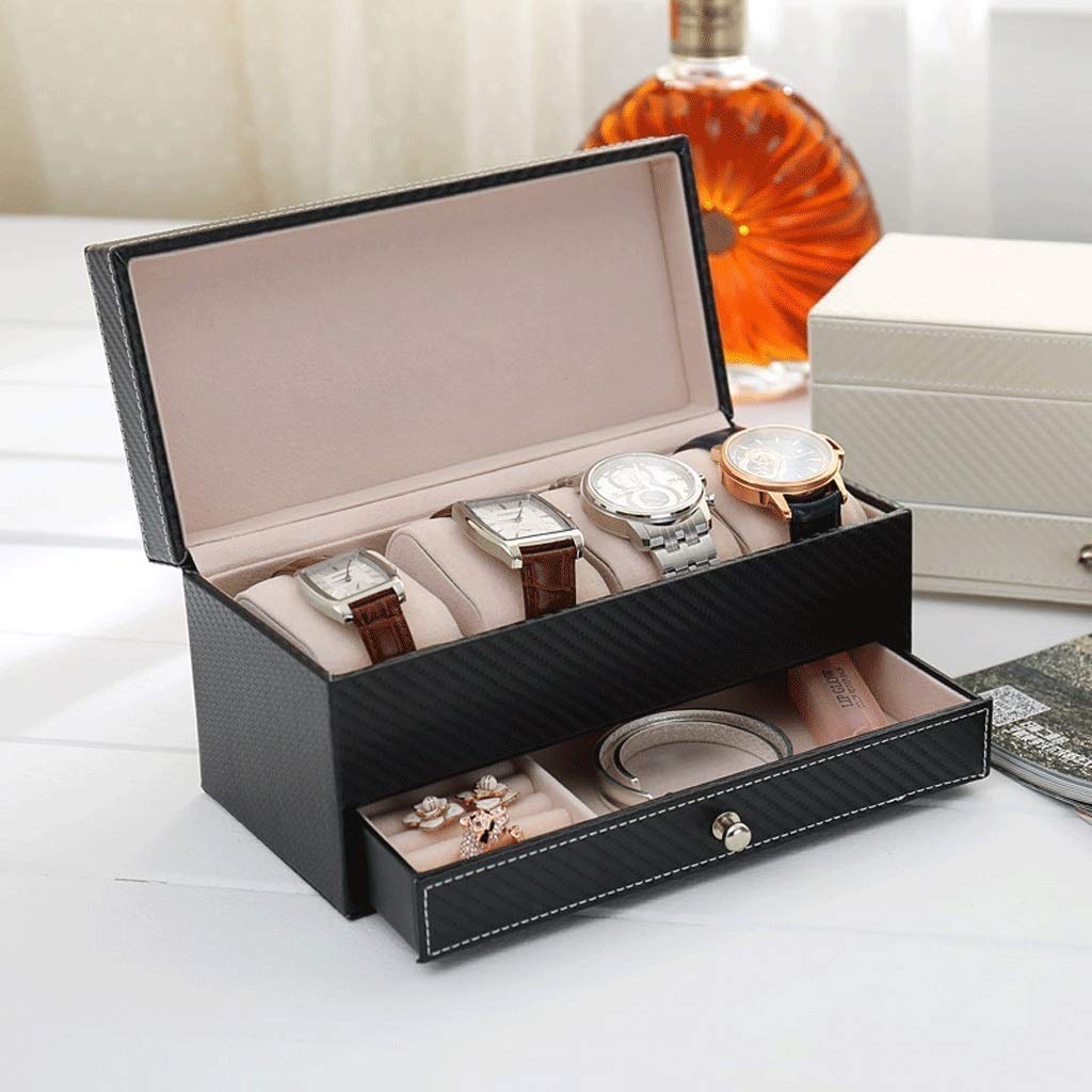Jewelry Box Faux Leather Jewelry Organizer Creative Simple Dustproof Large Capacity Storage Jewelry Box