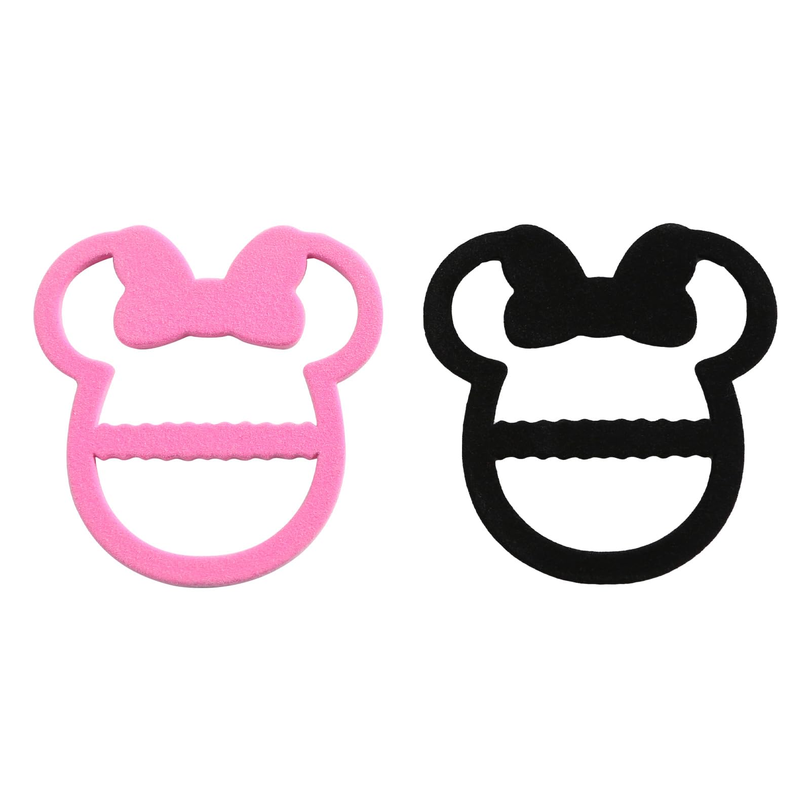 2PC T Shirt Ties Clips for Women Velvet Mouse Scarf Ring Tee Shirt Slide Buckle Trip Accessories