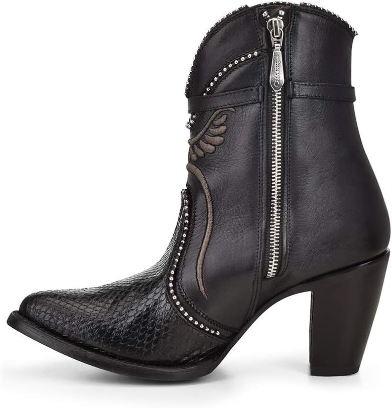 Cuadra Women's Bootie in Genuine Python Leather and Bovine Leather