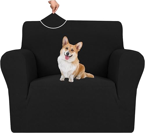 Miniatura 33 de MAXIJIN Fundas para sofá de 3 cojines (71"-91"), funda elástica de 1 pieza para sofá, protector de muebles con parte inferior elástica para niños y