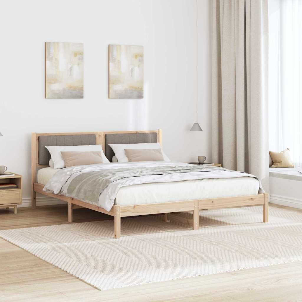 lite drewno sosnowe nowoczesny design 160 x 200 cm brązowy