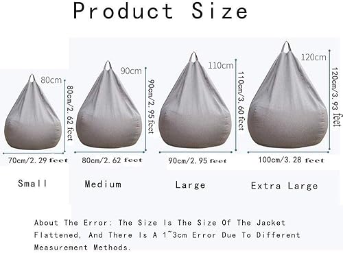 Miniatura 7 de Funda de puf de almacenamiento de animales de peluche (sin relleno) extra suave para silla de puf  Funda de repuesto 100% algodón de lino con espuma