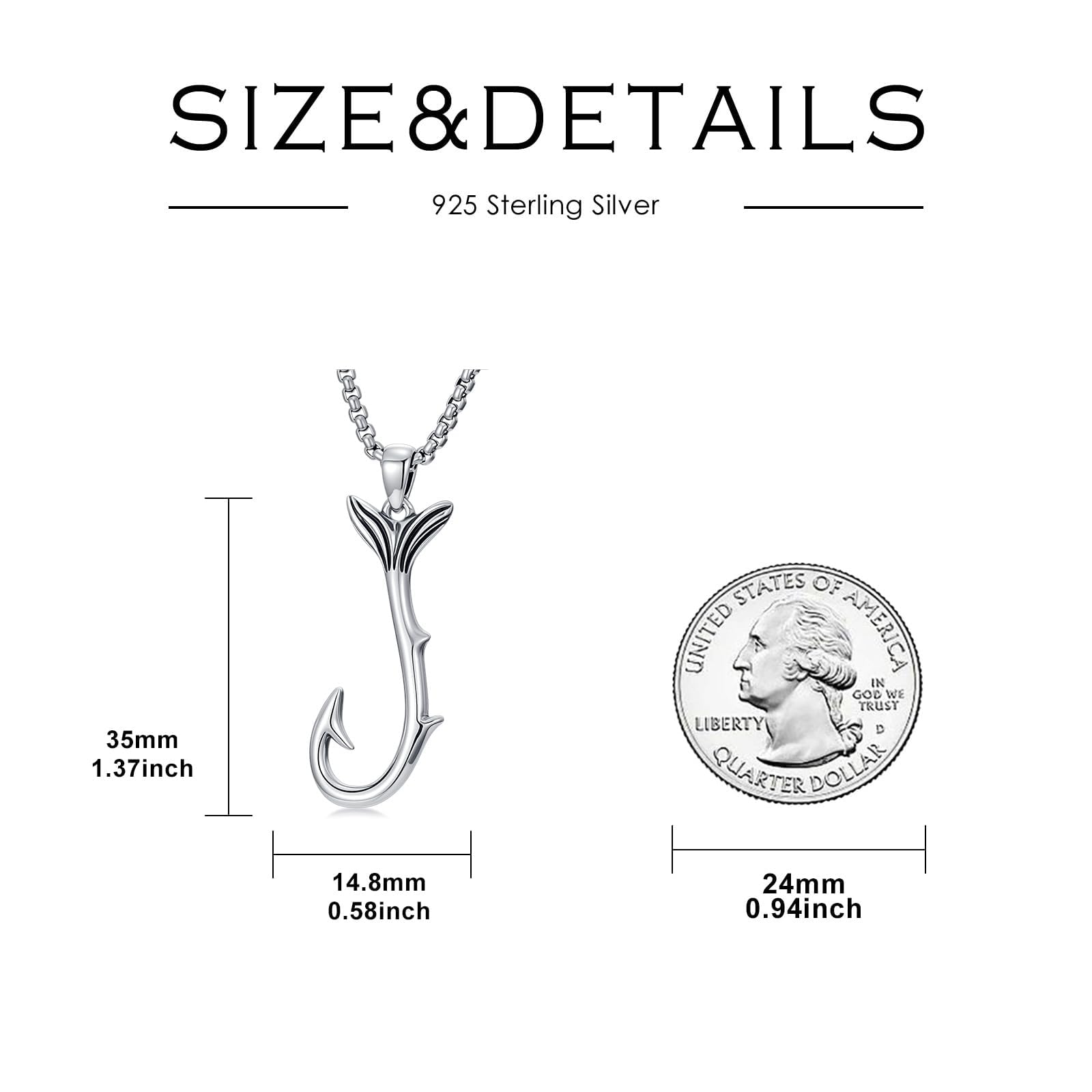 Ami da pesca hawaiani, catena in argento sterling 925, ciondolo a forma di pesce hawaiano, gioielli regalo per uomo e donna