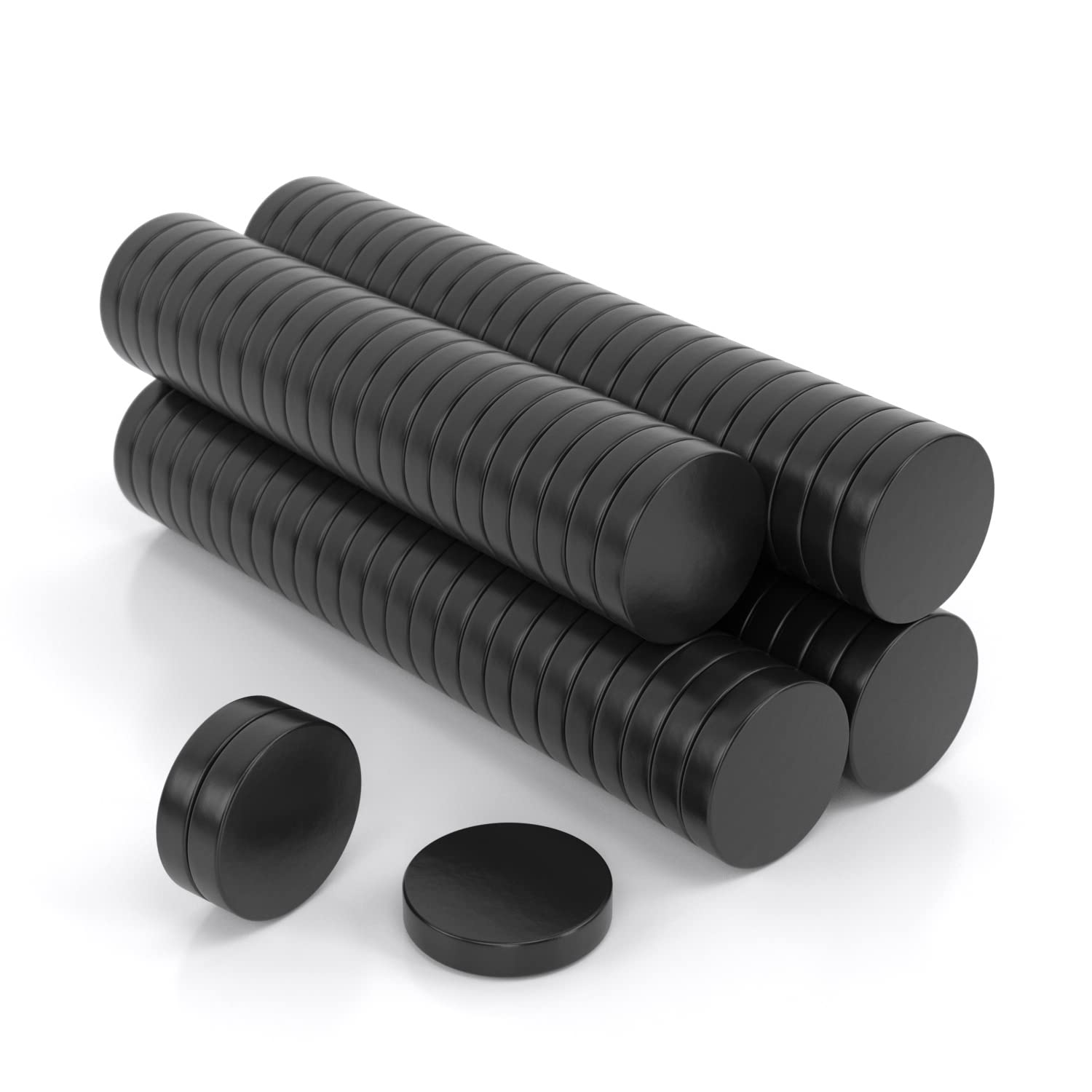 JAWAonline Mini Magnets Black (5 X 1 Mm) - Fridge Magnets With Strong Hold - Neodymium Magnets - Extra Strong Magnets For Magnetic Board, Home, Workshop And Office