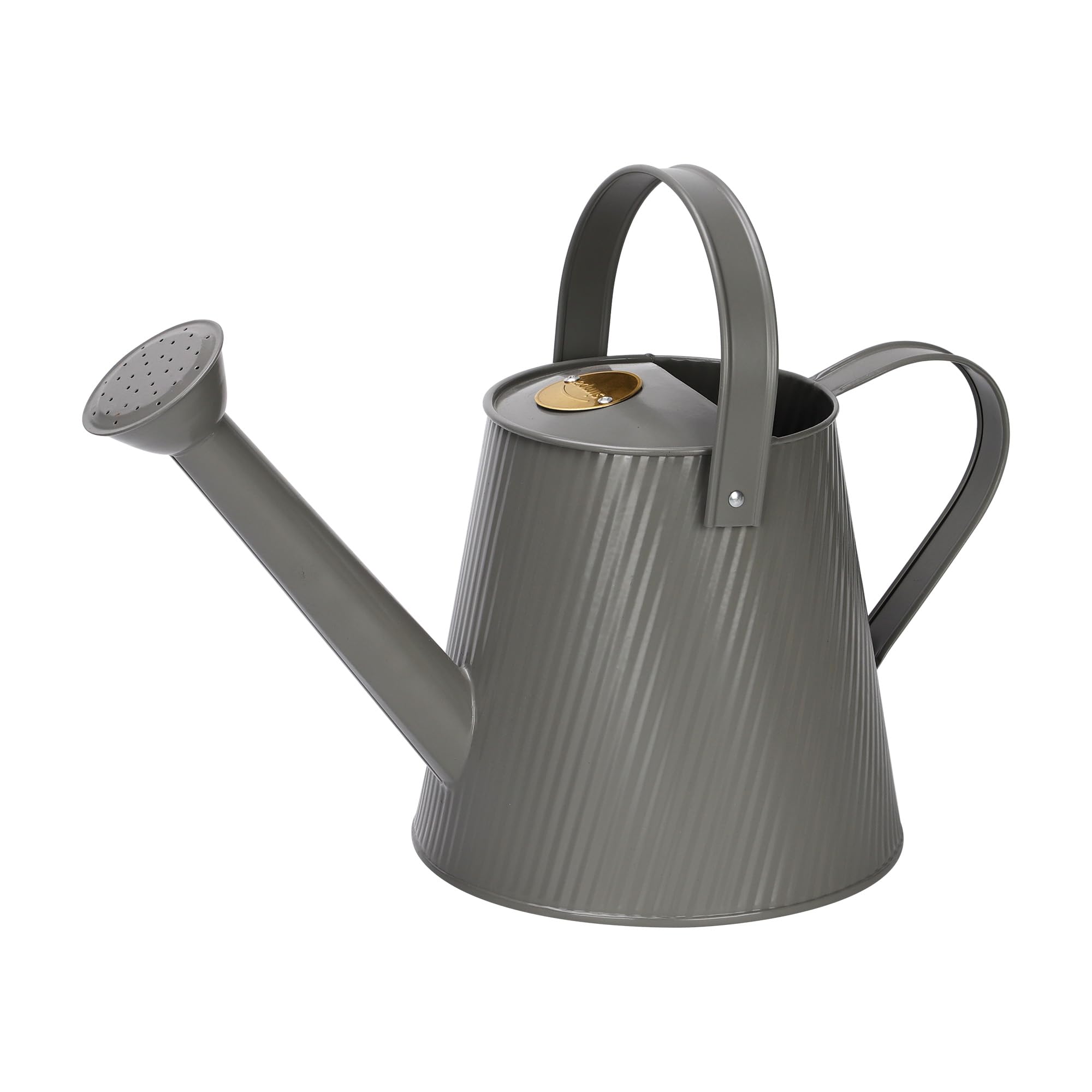 Simpa 3L 3 Litre Colour Metal Watering Can with Watering Rose - Matt Dark Grey