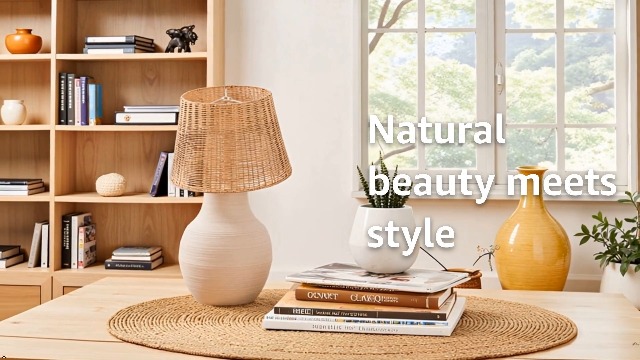 ヒラメローラ ソリッドタイ ブラウン シルク×リネン 高級 3FOLD Aspen Creative 32989, Empire Natural Rattan Spider Shade, 9