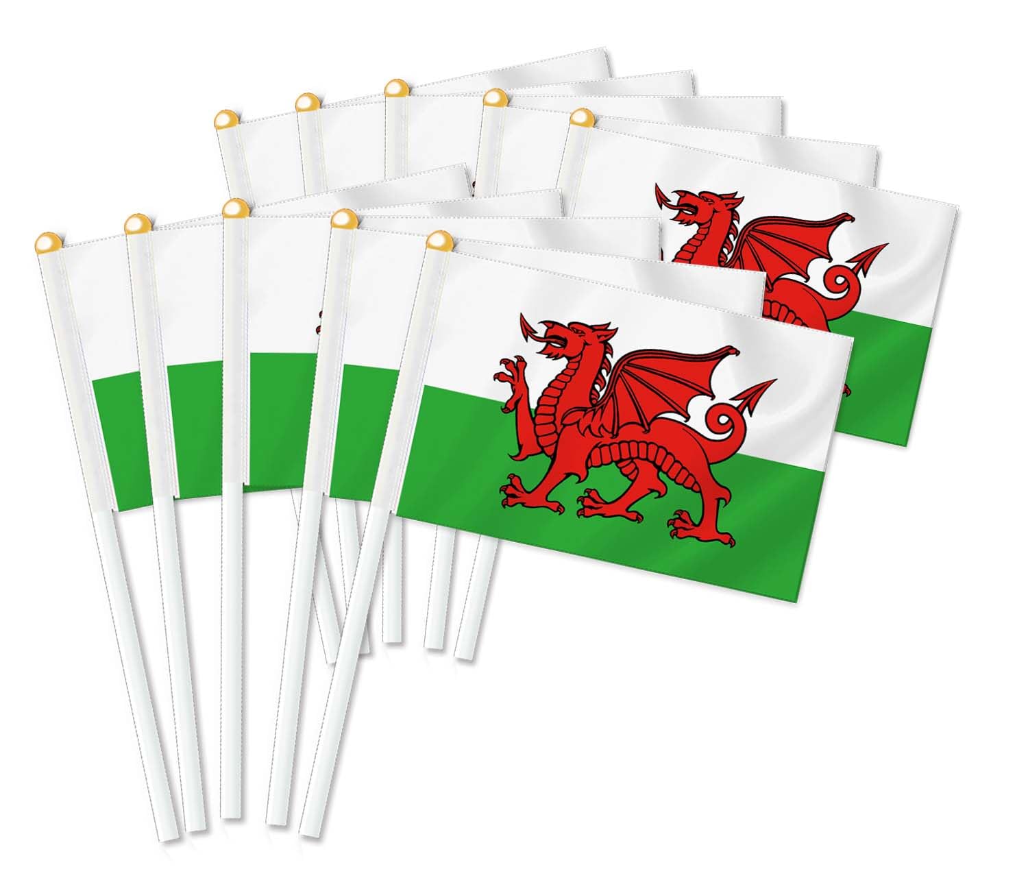 25 PCS Welsh Handheld Flag,Wales Decor Hand Held Flags,Decoration Banner — image 1