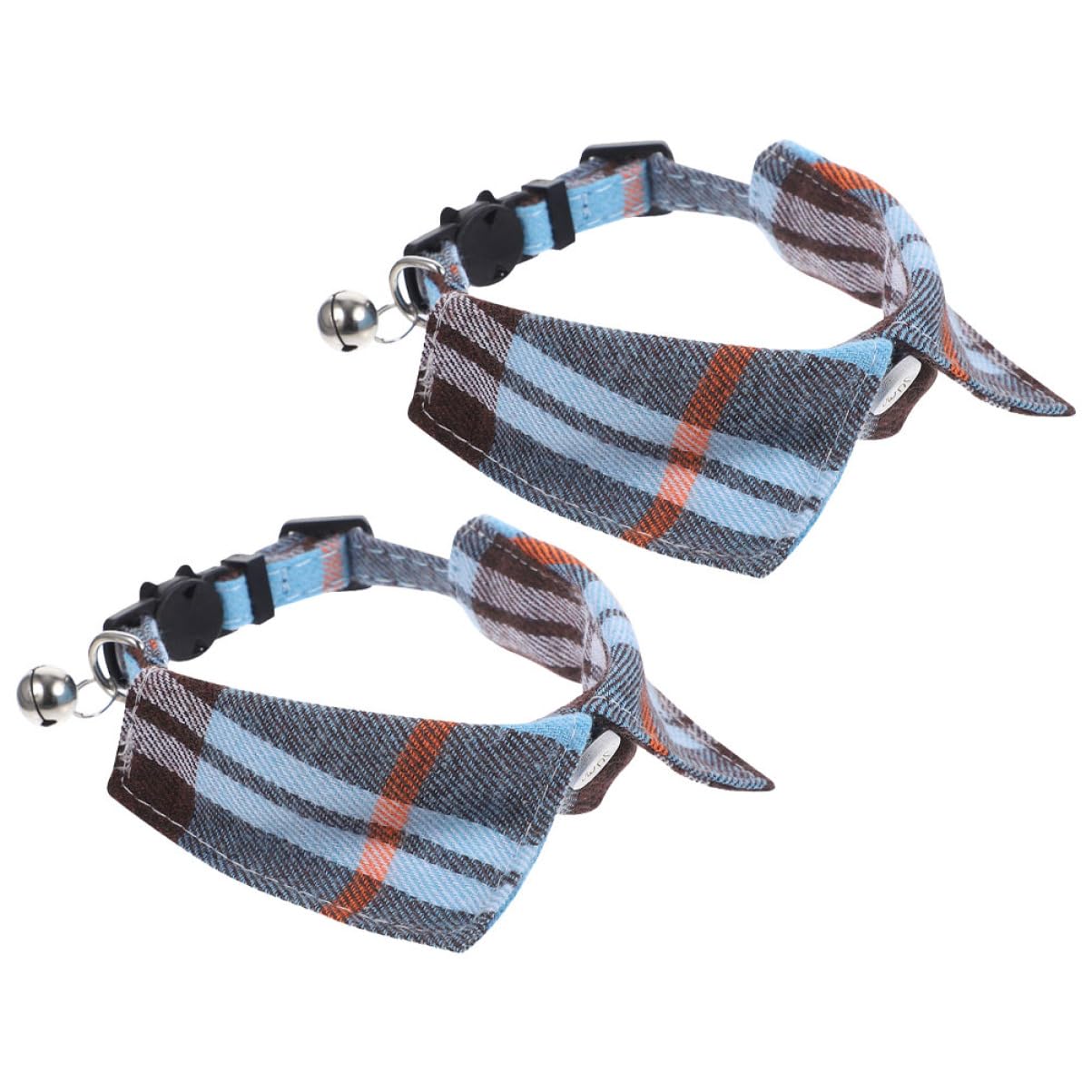 POPETPOP 8pièces Collier pour Chat Réglable avec Clochette Et Nœud Décoratif Lot Carreaux pour Look Élégant Et Sécurisé