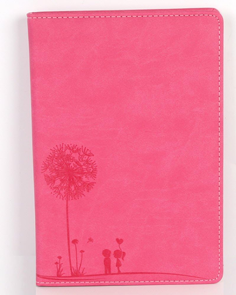 Ruled Journal/Notebook, Classic, Stitched, Bonded Leather, 6 inches x 8 inches, 90+ pages (Pink)