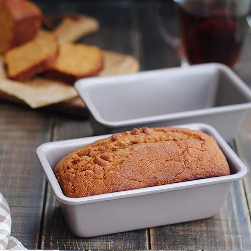 Miniatura 4 de 2 moldes de pastel dorado champán, moldes rectangulares para pasteles pequeños, mini moldes para tostadas (tamaño 5.5 pulgadas de largo x 3.1