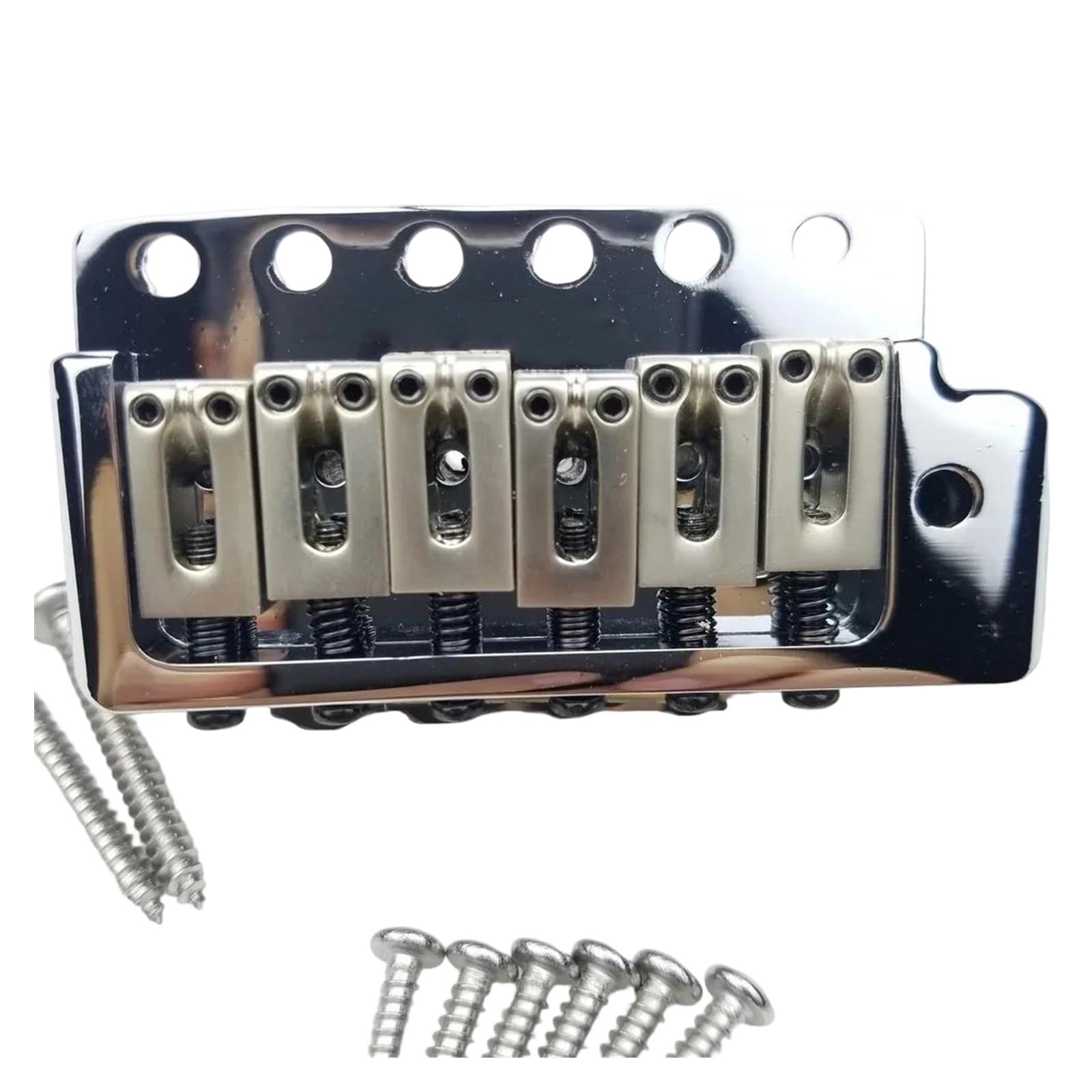 Guitarra Eléctrica Fija Puente Trémolo De 6 Tornillos Accesorios Para Instrumentos De Plata Cromada | Puente de guitarra