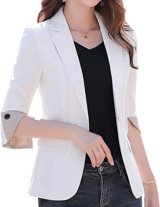 Amazon Tasai ジャケットレディース テーラードジャケットスーツジャケットフォマール ショットブレザー シングルボタン 7分袖 入学式 卒業式 結婚式 春夏秋 通勤 コート ジャケット 通販