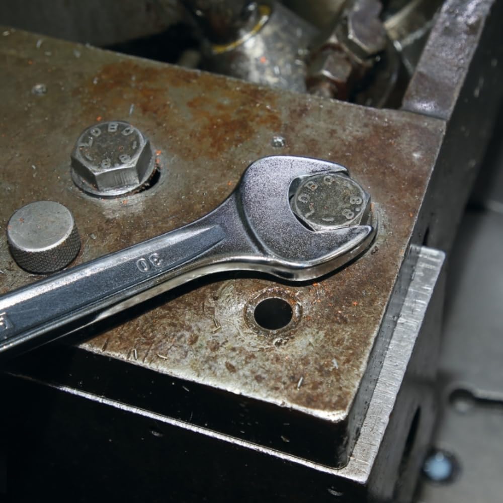 BETA - Set 15 Chiavi Combinate con Supporto da 6 a 24 mm, Serie Chiavi Professionali a Forchetta e Poligonale in Acciaio per Officina Meccanica e Manutenzione, Supporto Portachiavi Incluso, 42/SP15