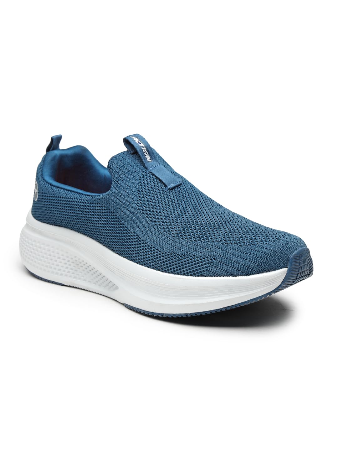 Action | Athleo | WALKER-155 | Breathable | Flexible | Lightweight | Sports | Slip-On | Walking Shoe | for Men Teal-Blue