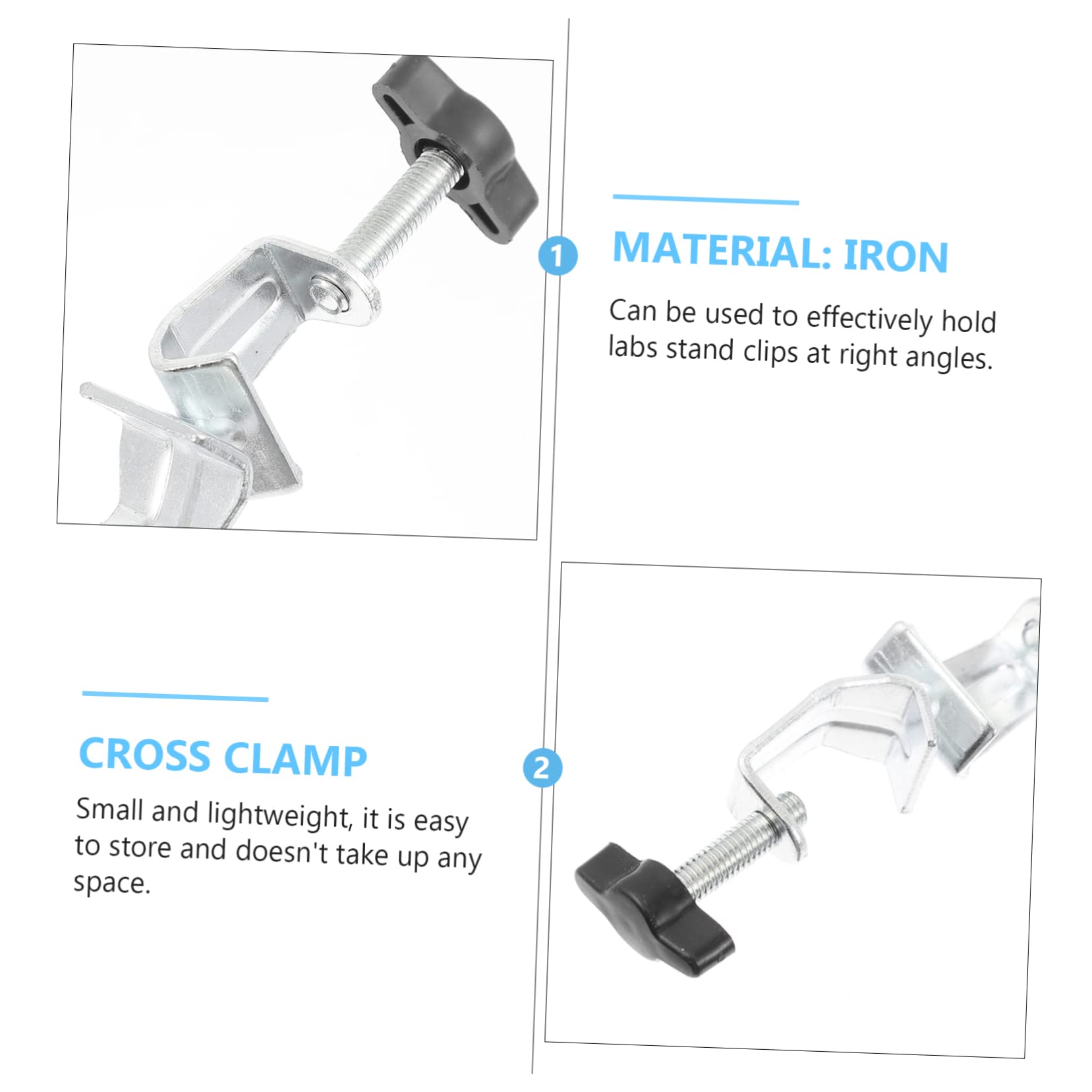 PLAFOPE 2 Pièces Métal École Support Stand Chimie Droite Pince Équipement Laboratoire Titulaire Obligatoire Soutien Laboratoire Accessoires Laboratoire Clip Industriel Tête De Manchon Lourd Pour Fer