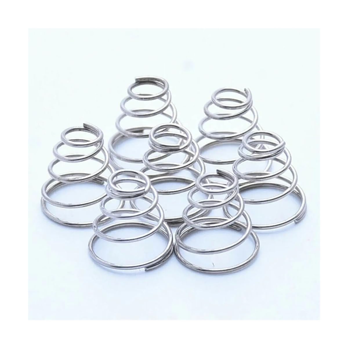 ressorts de compression Ressorts métalliques, lot de 10 ressorts coniques, ressorts de tour pagode, fil de 0,3/0,5/0,8 mm, mini-ressort de batterie à retour de pression(10pcs 0.8*10-18*20mm)