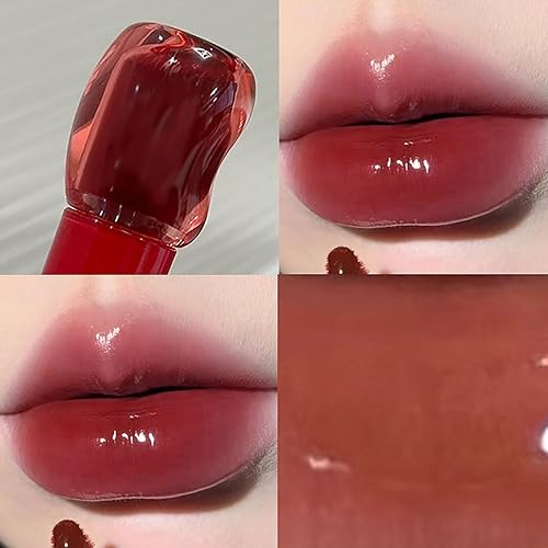 Lip Glaze Lip Tint Long Lasting Hydrating Lip Glow Oil Lasting Water Light Beep Lip Smooth Tinted Plumping Lip Oil (05, One Size)(05,1 Fl Oz (Pack of 1))