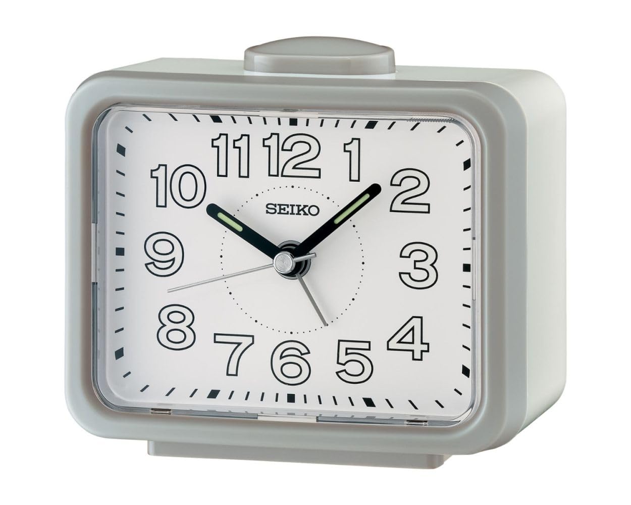 House of Watches - Seiko Retro White Dial Grey Alarm Clock QHK061N