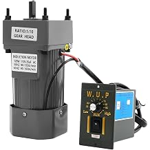 120W 10K 110V AC Mini Gearbox Electric Motor, Low Speed Gearbox Electric Motor, Reversible Gear Motor for Instrumentation Transmission Automatic Warehouse