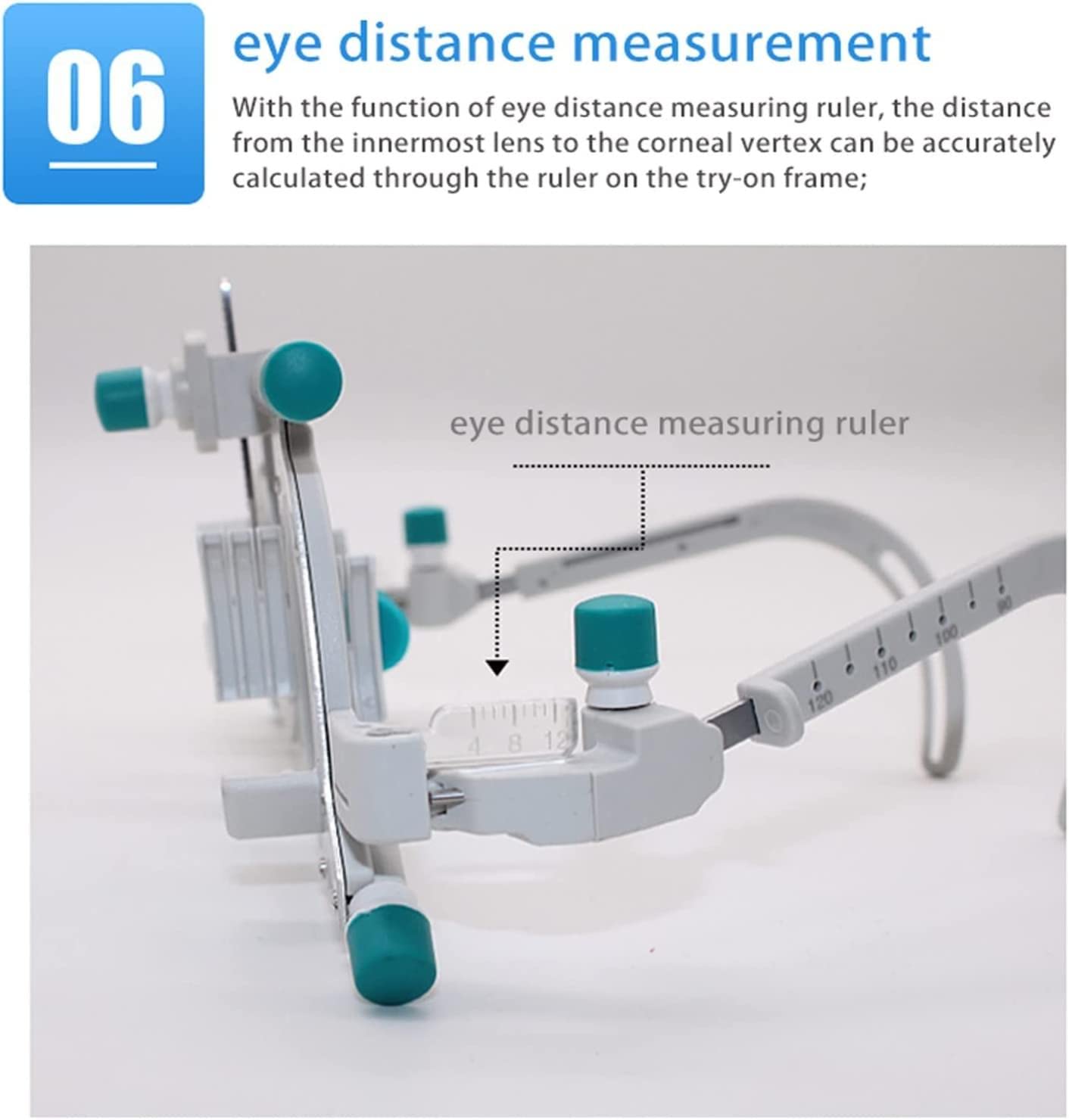 Montatura di Prova Ottica Universale optometrica PD 48-80mm, Montatura per Lenti di Prova ottiche Regolabili, oculare per Test Ottico in Titanio, Occhiali per Prova della Vista Montatura per Lenti o