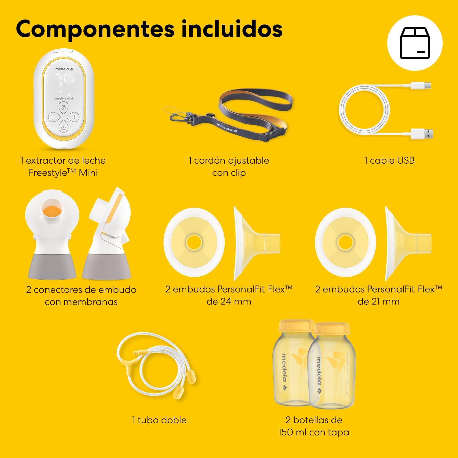 Medela Freestyle Mini Classic extractor de leche eléctrico doble con batería recargable